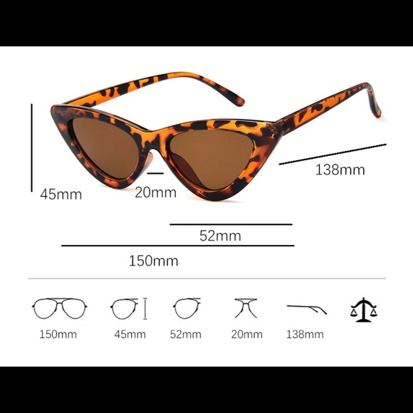 ๐ Leopard Print Cat Eye Plastic Sunglasses ๐ - Picture 3 of 6